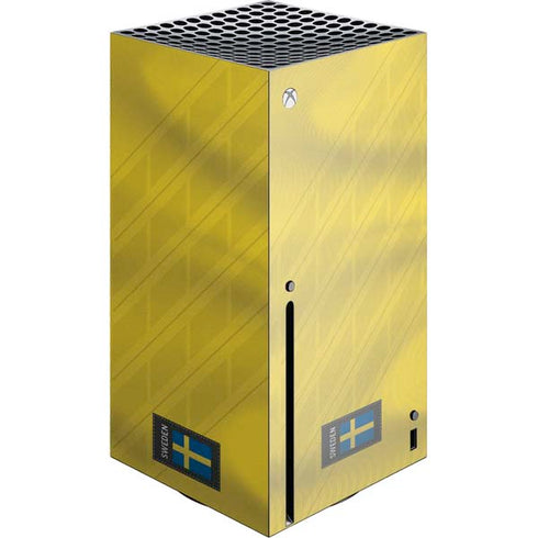 Sweden Soccer Flag Xbox Series X Console Skin