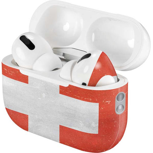Switzerland Flag Distressed AirPods Pro 2nd Gen Skin