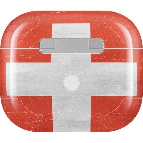 Switzerland Flag Distressed Apple AirPods (3rd Gen 2021) Skin
