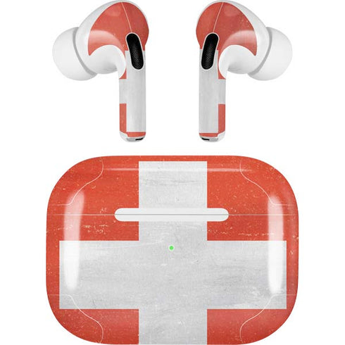 Switzerland Flag Distressed Apple AirPods Pro Skin