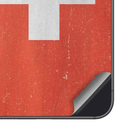 Switzerland Flag Distressed Galaxy A14 5G Skin