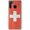 Switzerland Flag Distressed Galaxy A21 Clear Case