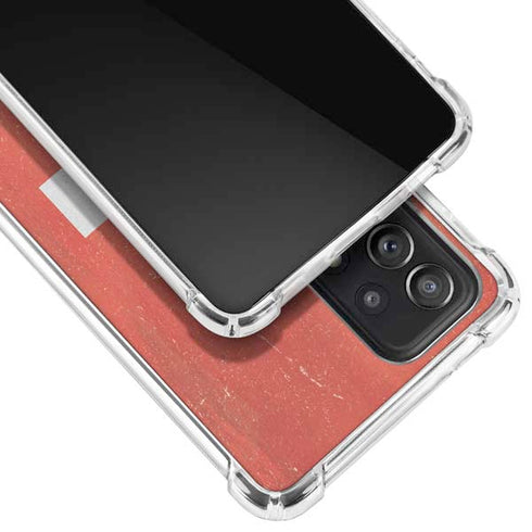 Switzerland Flag Distressed Galaxy A52 5G Clear Case