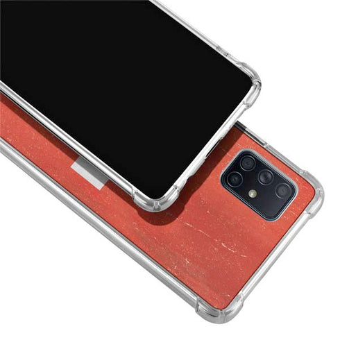 Switzerland Flag Distressed Galaxy A71 5G Clear Case
