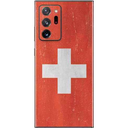 Switzerland Flag Distressed Galaxy Note20 Ultra 5G Skin