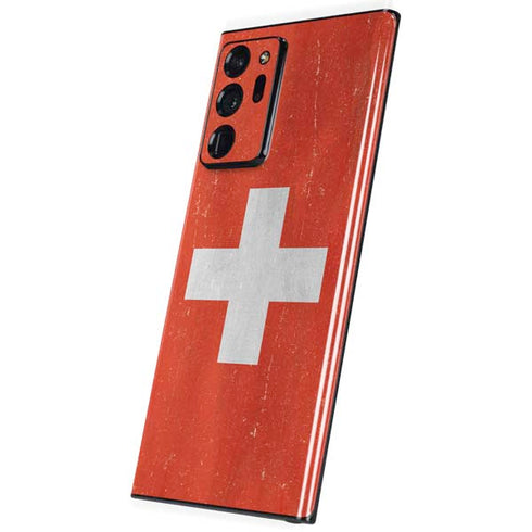 Switzerland Flag Distressed Galaxy Note20 Ultra 5G Skin