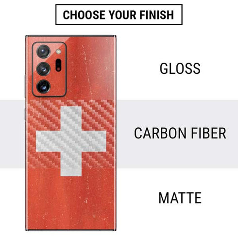 Switzerland Flag Distressed Galaxy Note20 Ultra 5G Skin