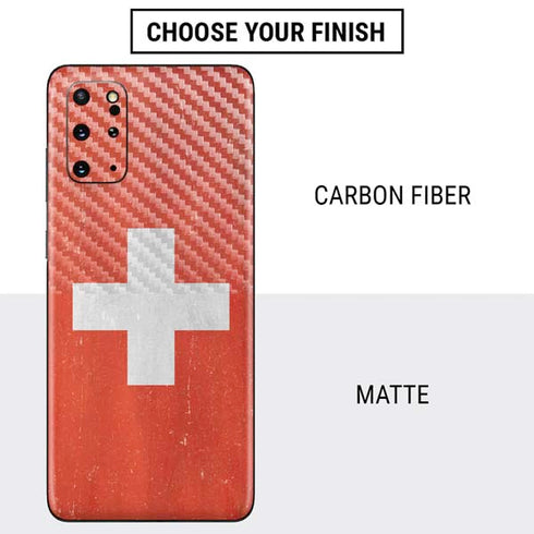Switzerland Flag Distressed Galaxy S20 Plus Skin