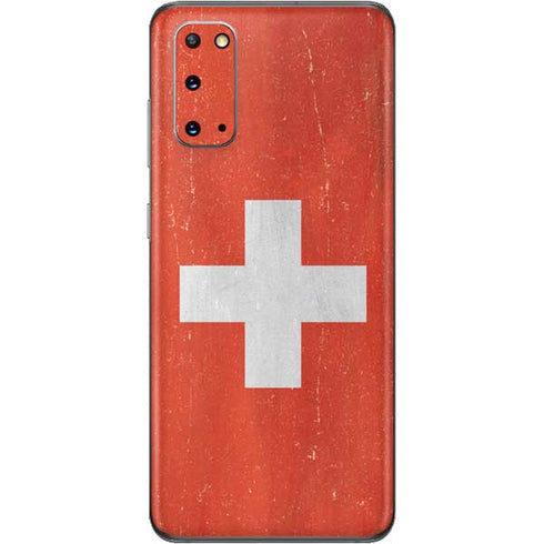 Switzerland Flag Distressed Galaxy S20 Skin