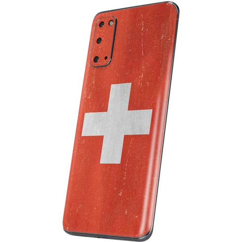 Switzerland Flag Distressed Galaxy S20 Skin