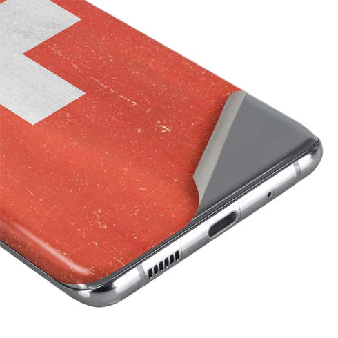 Switzerland Flag Distressed Galaxy S20 Skin