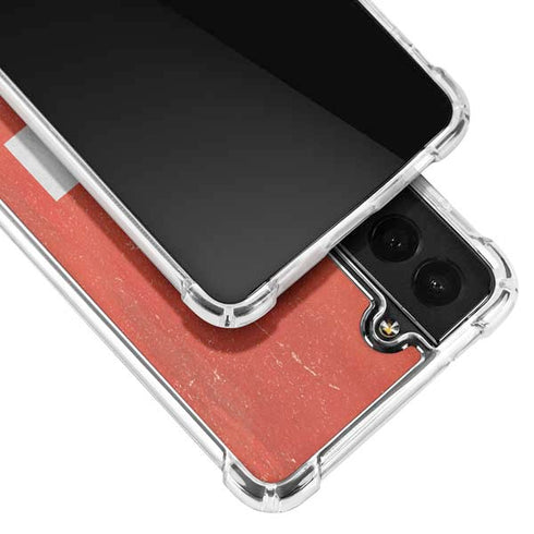Switzerland Flag Distressed Galaxy S21 FE Clear Case