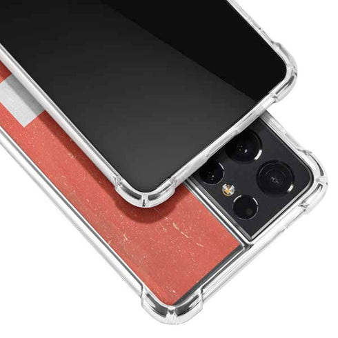 Switzerland Flag Distressed Galaxy S21 Ultra 5G Clear Case