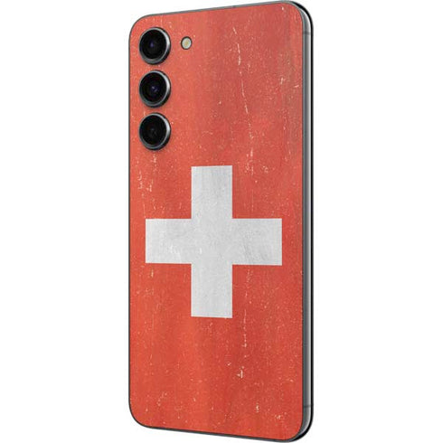 Switzerland Flag Distressed Galaxy S23 Plus Skin