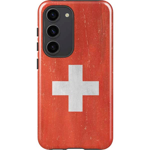 Switzerland Flag Distressed Galaxy S23 Pro Case