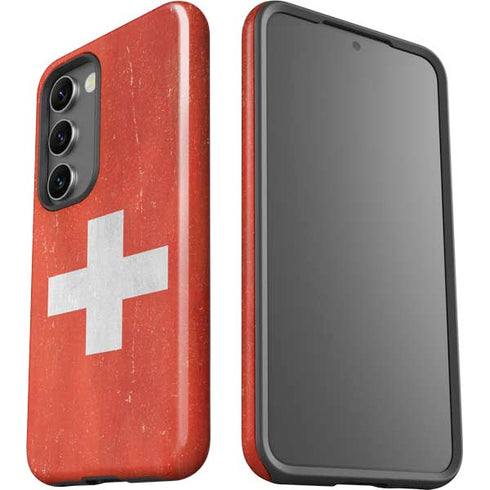Switzerland Flag Distressed Galaxy S23 Pro Case