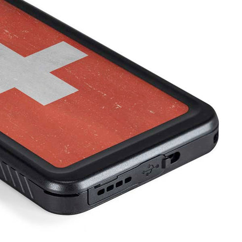 Switzerland Flag Distressed Galaxy S23 Waterproof Case