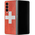 Switzerland Flag Distressed Galaxy Z Fold4 5G Skin