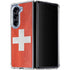 Switzerland Flag Distressed Galaxy Z Fold5 5G Clear Case