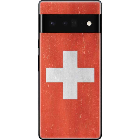 Switzerland Flag Distressed Google Pixel 6 Pro Skin