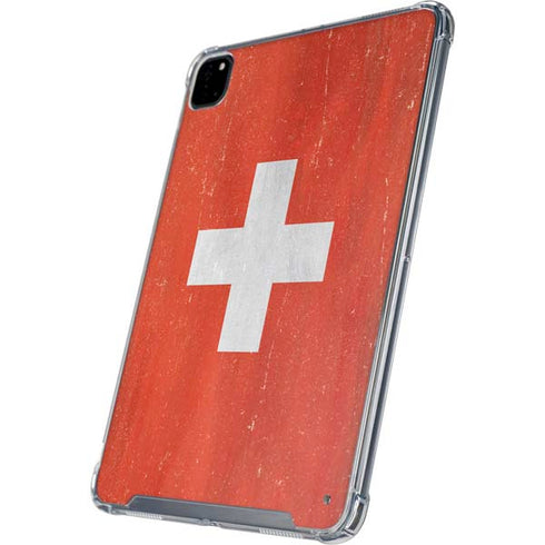 Switzerland Flag Distressed iPad Pro 12.9in (2020) Clear Case
