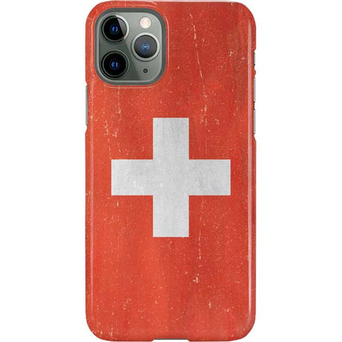 Switzerland Flag Distressed iPhone 11 Pro Lite Case