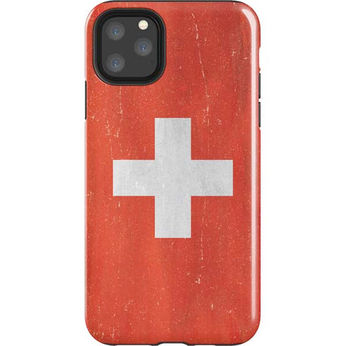 Switzerland Flag Distressed iPhone 11 Pro Max Impact Case