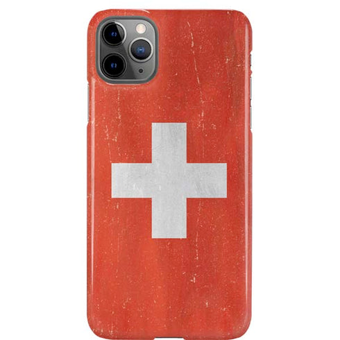 Switzerland Flag Distressed iPhone 11 Pro Max Lite Case