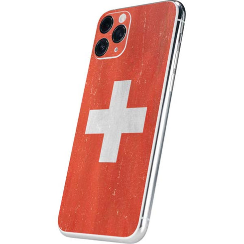 Switzerland Flag Distressed iPhone 11 Pro Skin
