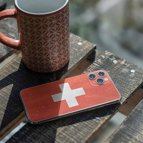 Switzerland Flag Distressed iPhone 11 Pro Skin