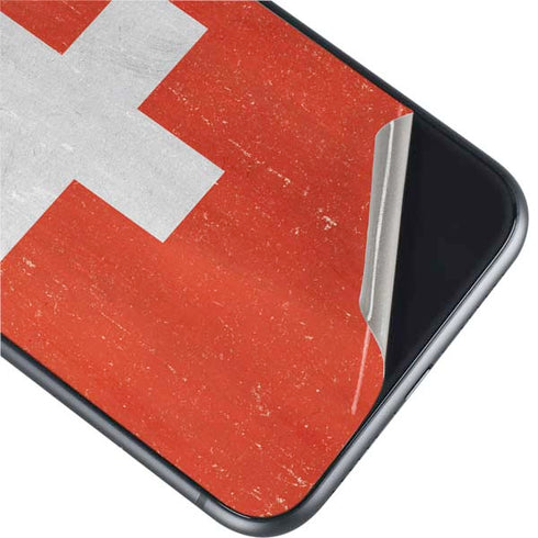 Switzerland Flag Distressed iPhone 11 Skin