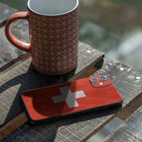 Switzerland Flag Distressed iPhone 11 Skin