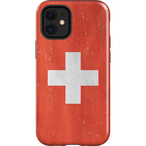 Switzerland Flag Distressed iPhone 12 Mini Impact Case