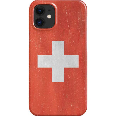 Switzerland Flag Distressed iPhone 12 Mini Lite Case