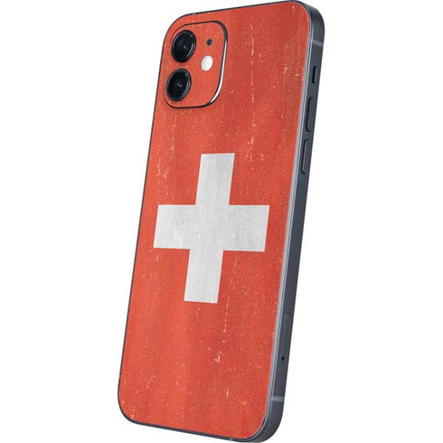 Switzerland Flag Distressed iPhone 12 Mini Skin