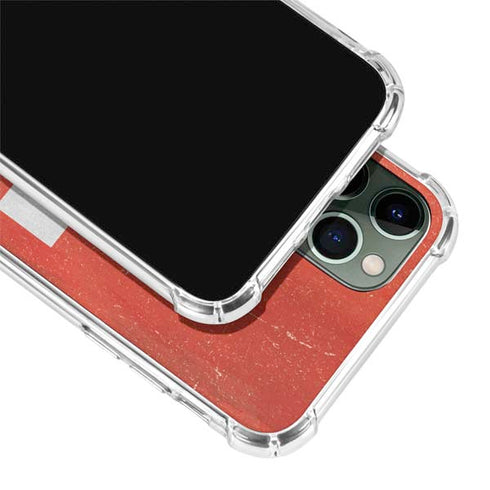 Switzerland Flag Distressed iPhone 12 Pro Clear Case