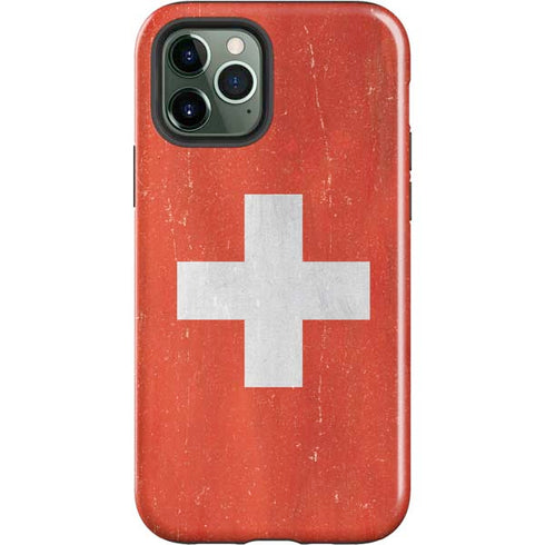 Switzerland Flag Distressed iPhone 12 Pro Max Impact Case