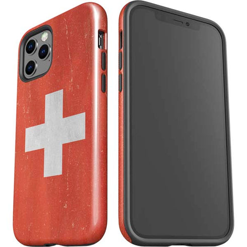 Switzerland Flag Distressed iPhone 12 Pro Max Impact Case