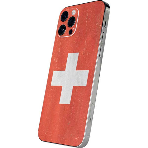 Switzerland Flag Distressed iPhone 12 Pro Max Skin