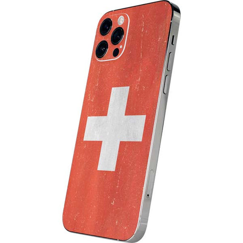 Switzerland Flag Distressed iPhone 12 Pro Skin