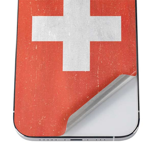 Switzerland Flag Distressed iPhone 12 Pro Skin