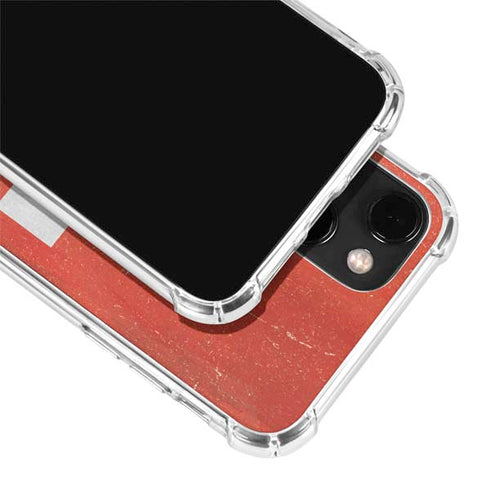 Switzerland Flag Distressed iPhone 14 Plus Clear Case