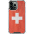 Switzerland Flag Distressed iPhone 14 Pro Max Clear Case