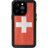 Switzerland Flag Distressed iPhone 14 Pro Waterproof Case