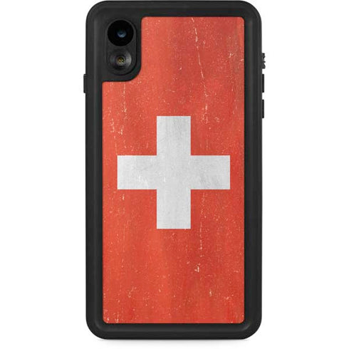 Switzerland Flag Distressed iPhone XR Waterproof Case