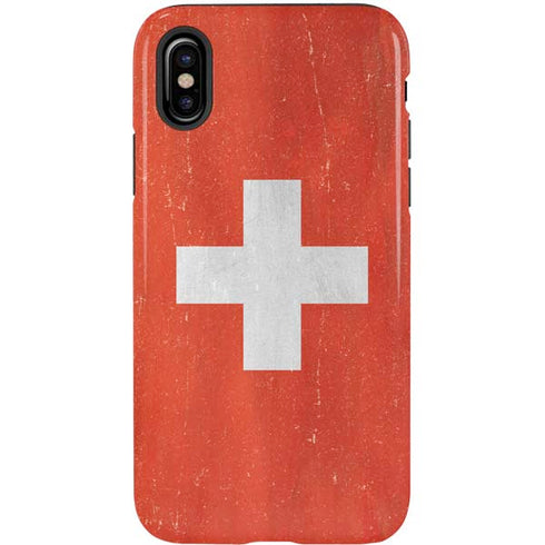 Switzerland Flag Distressed iPhone XS Pro Case