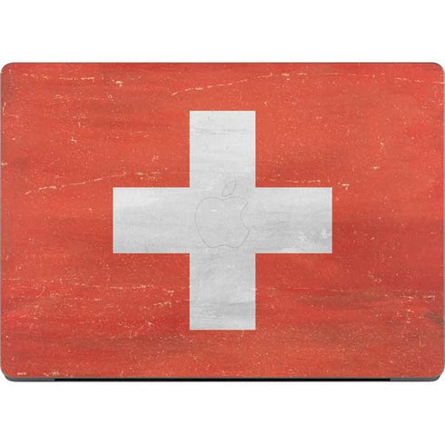 Switzerland Flag Distressed MacBook Pro 14in (2021-24) Skin