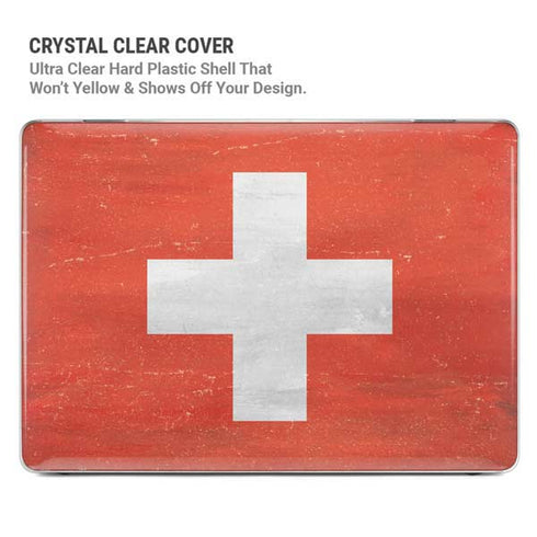 Switzerland Flag Distressed MacBook Pro 15in (2016-19) Case plus Skin