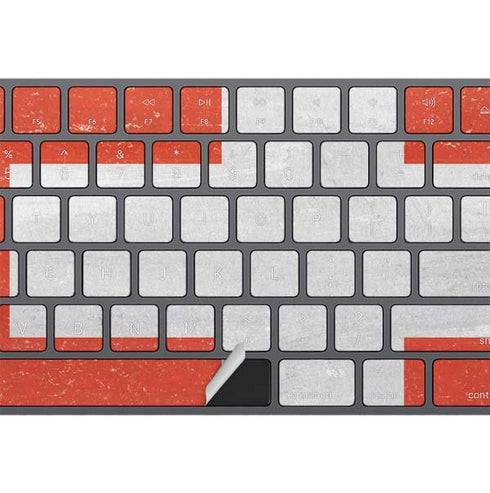 Switzerland Flag Distressed Magic Keyboard with Numeric Keypad Skin