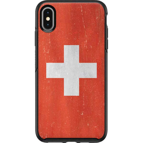 Switzerland Flag Distressed Otterbox Symmetry iPhone Skin